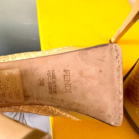 Straw Striped Slingback Pumps - Picture 10 of 12